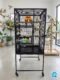 2×2×3 FT Foldable Bird Cage with Wheels