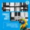 40" (L) x 32" (W) x 52" (H) Large Foldable Bird Cage with Wheels - Image 6