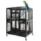 40" (L) x 32" (W) x 52" (H) Large Foldable Bird Cage with Wheels