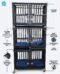 triple decker toy breed cage 38" Length × 26" Width × 84" Height foldable type - Image 3