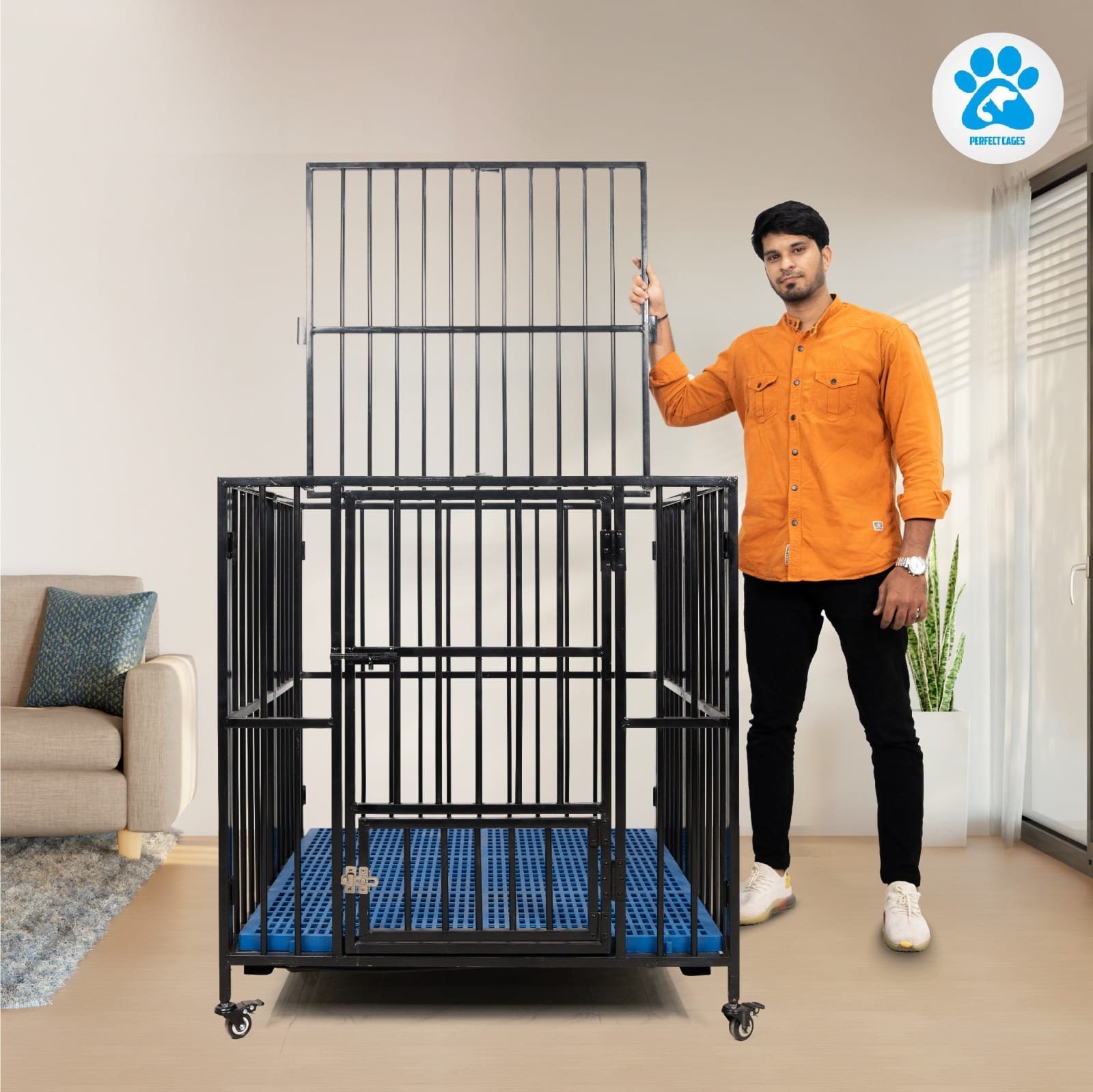 WhatsApp Image 2026-08-22 at 02.17.59-2 L3'/W3'/L3' Foldable type dog cage - Image 1